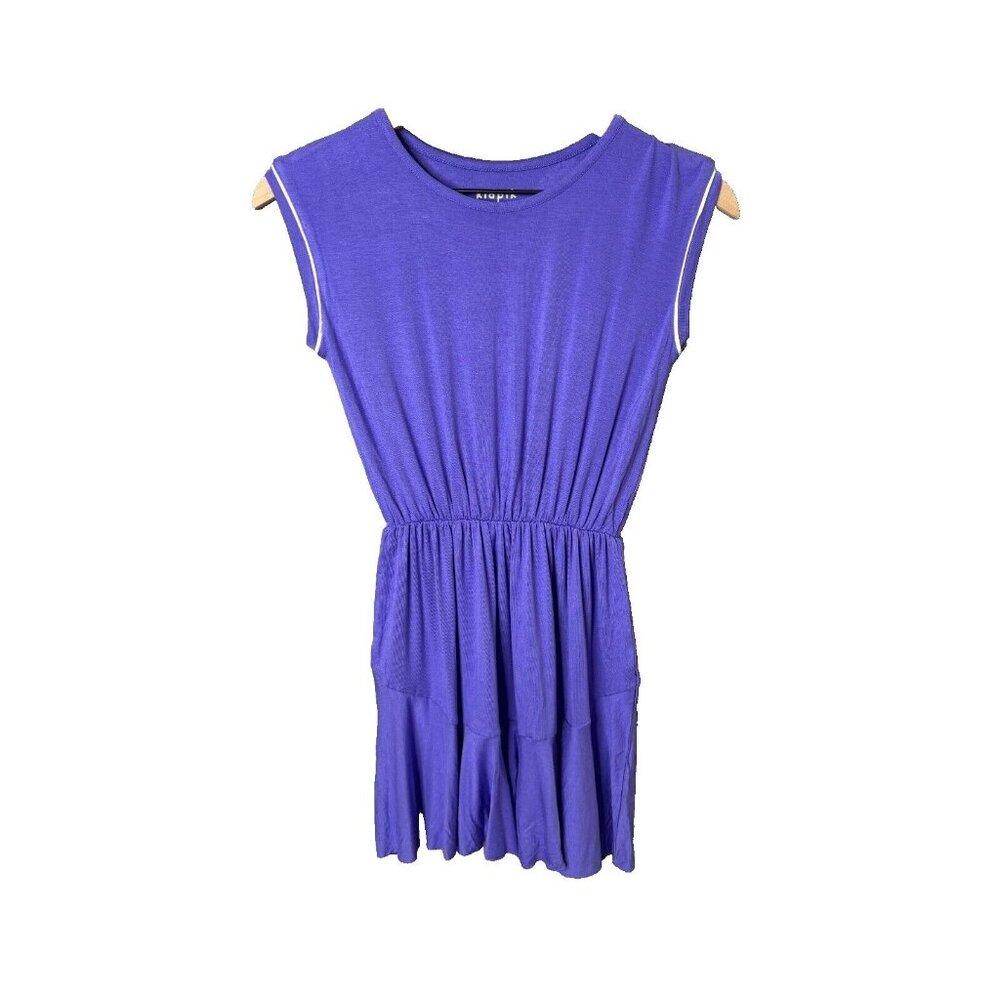 Kidpik Girls Size Medium 10 Purple‎ Pleated Dress Casual Spring Summer Preppy
